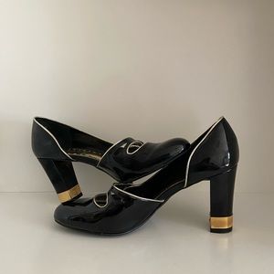 Black and Gold Heels